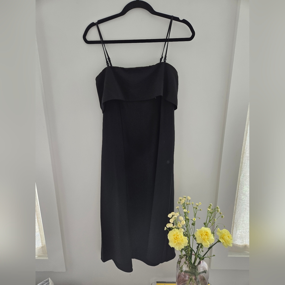 OAK + FORT Elegant Black Strapless Dress